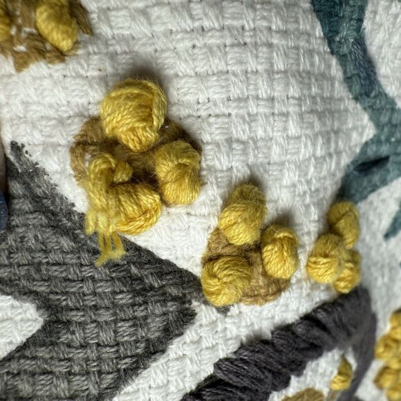 Yellow Embroidered Claudia Pillow Covers 20x20 (Set Of 2) Kirkland's Floral - Picture 16 of 16